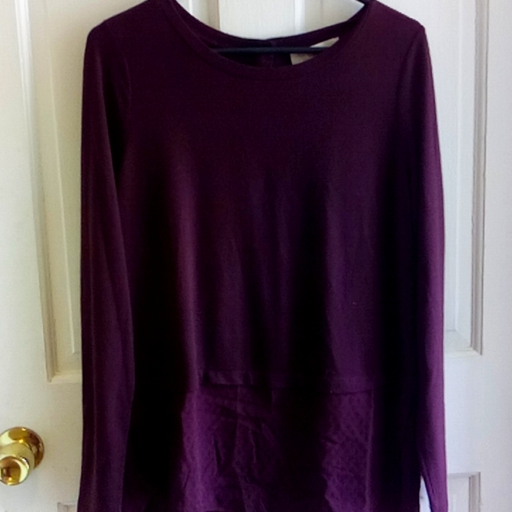 Dark purple LOFT tunic